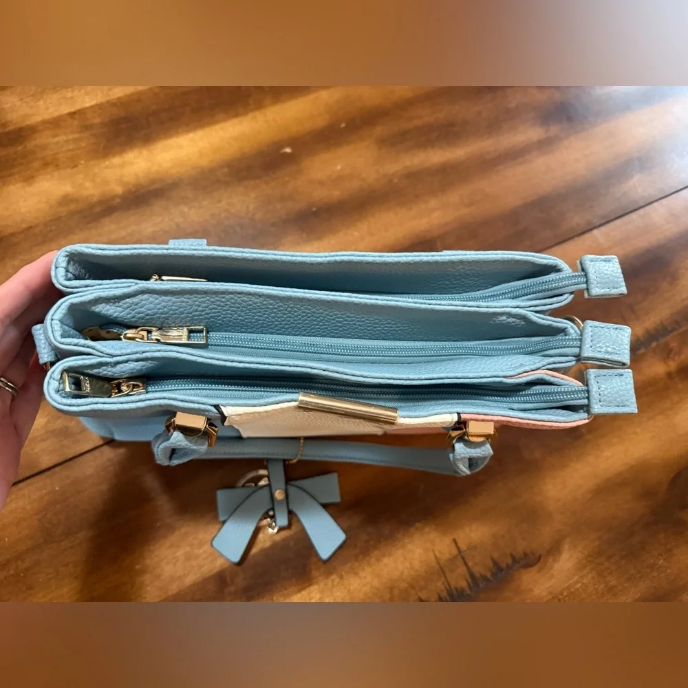 KKXIU Stylish Tricolor Satchel Bag NWOT